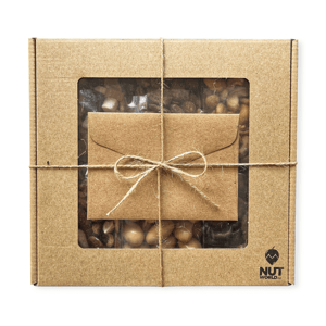 Dárková krabička ořechová s průhledným víčkem A VLASTNÍM VZKAZEM - různé gramáže