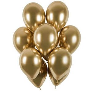 PartyDeco Glossy balonky zlaté, 50ks, 30cm