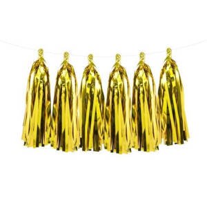 PartyDeco Girlanda střapce zlaté - 150 cm
