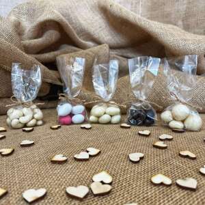 Svatební dárkové mandličky v celofánku - Mandle více druhů 30g Jaké mandličky dáme?: Mandle bílé s kokosem