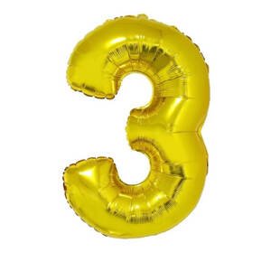 PartyDeco Foliový balónek "3"