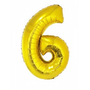PartyDeco Foliový balónek "6"