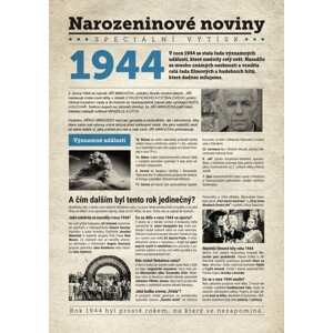 Narozeninové noviny 1944 s vlastním textem a fotografií, S textem