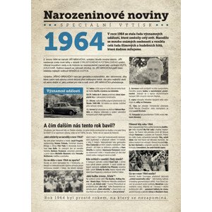 Narozeninové noviny 1964 s vlastním textem, S textem