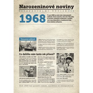 Narozeninové noviny 1968  s vlastním textem a fotografií, S fotografií