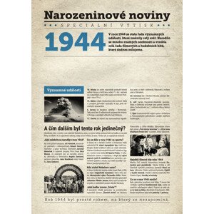 Narozeninové noviny 1944 s vlastním textem a fotografií, S textem