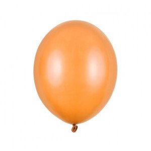 Nafukovací metalické balónky z latexu - oranžová 20 ks