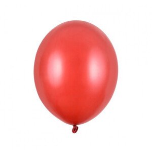 Nafukovací metalické balónky z latexu - červené 20 ks