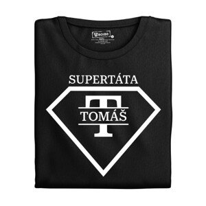 Pánské tričko s motivem "Supertáta" - se jménem a inciálou